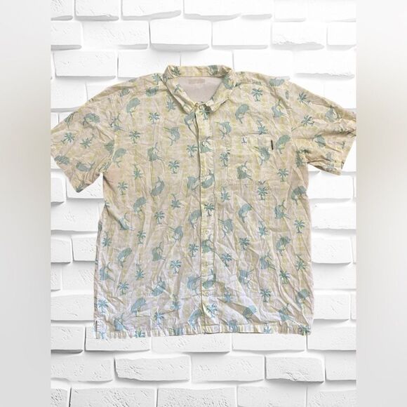Columbia PFG Men’s XL Short Sleeve Button Up Shirt • Vented Swordfish Palm Trees - Picture 1 of 16